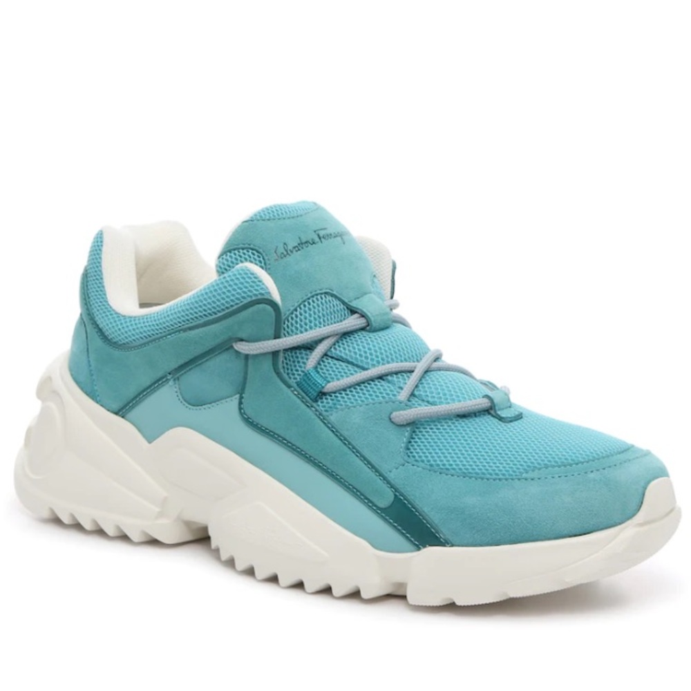 Salvatore Ferragamo Men’s Sneakers Blue New